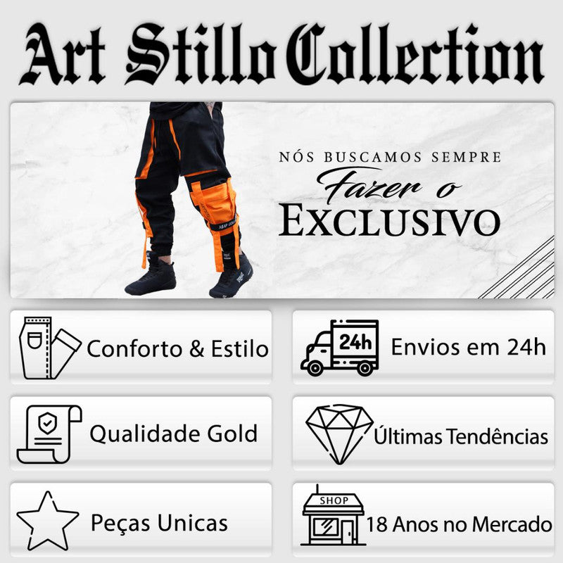 Calça Jogger Masculina PRETA A$AP Collection