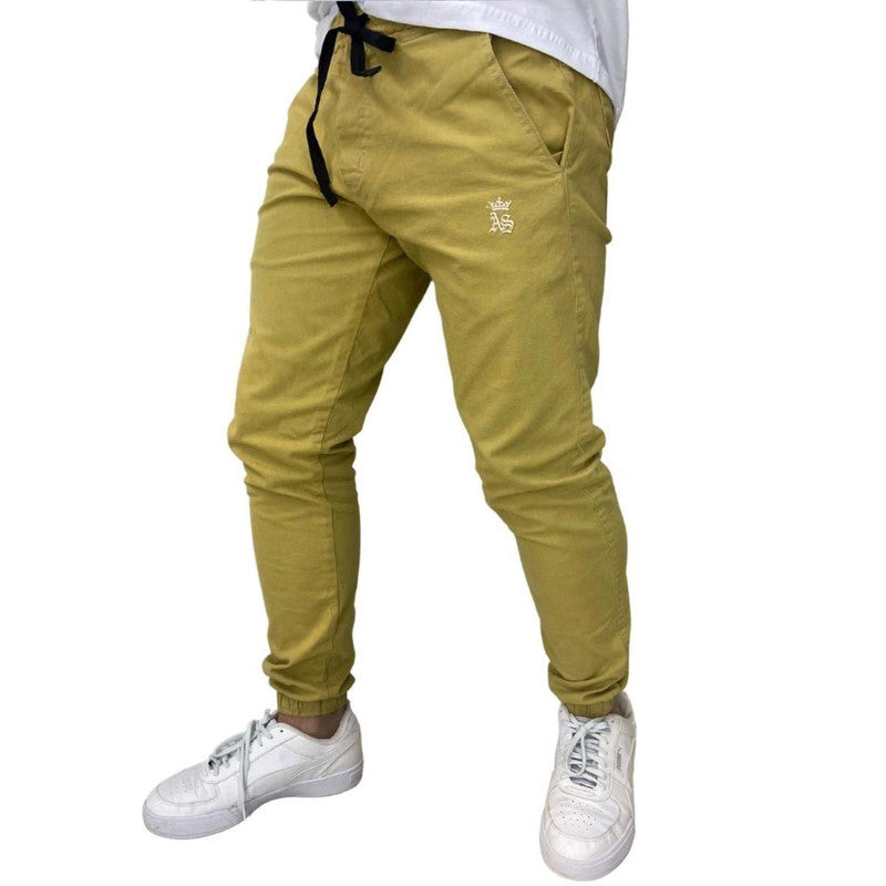 Calça Masculina DOURADO ESCURO Jogger Jeans Sarja VISIONARY