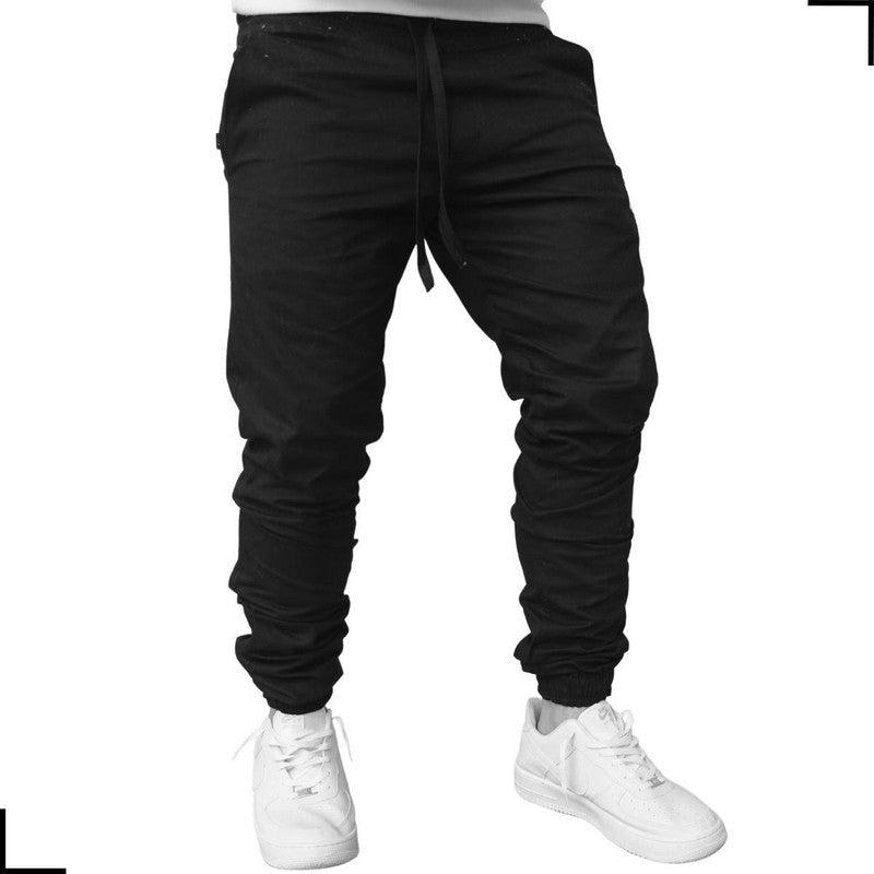 Calça Masculina PRETA Jogger Jeans Sarja VISIONARY