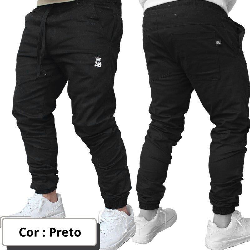 Calça Masculina CORES VARIADAS Jogger Jeans Sarja VISIONARY