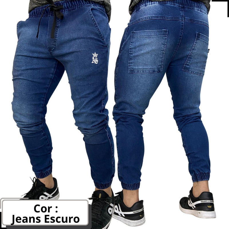 Calça Masculina CORES VARIADAS Jogger Jeans Sarja VISIONARY