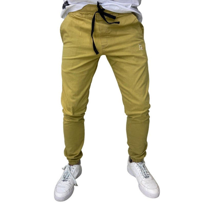 Calça Masculina DOURADO ESCURO Jogger Jeans Sarja VISIONARY