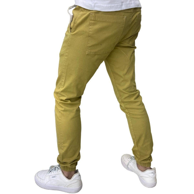 Calça Masculina DOURADO ESCURO Jogger Jeans Sarja VISIONARY