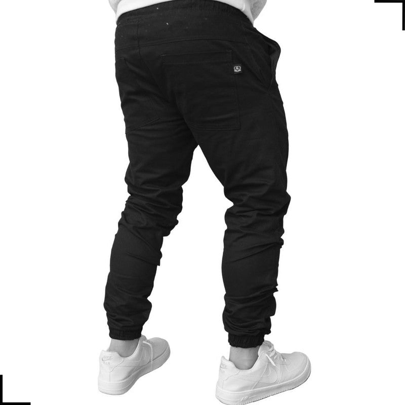Calça Masculina PRETA Jogger Jeans Sarja VISIONARY