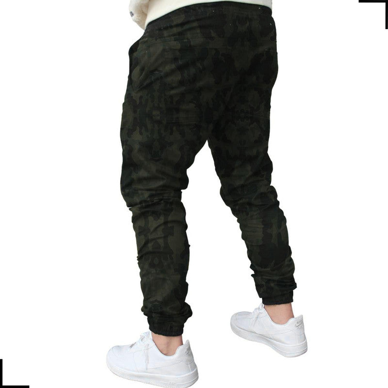 Calça Masculina CAMUFLADA Jogger Jeans Sarja VISIONARY