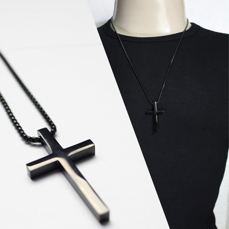 Corrente Aço Cirúrgico PRETA Cruz Grande - EMR 012