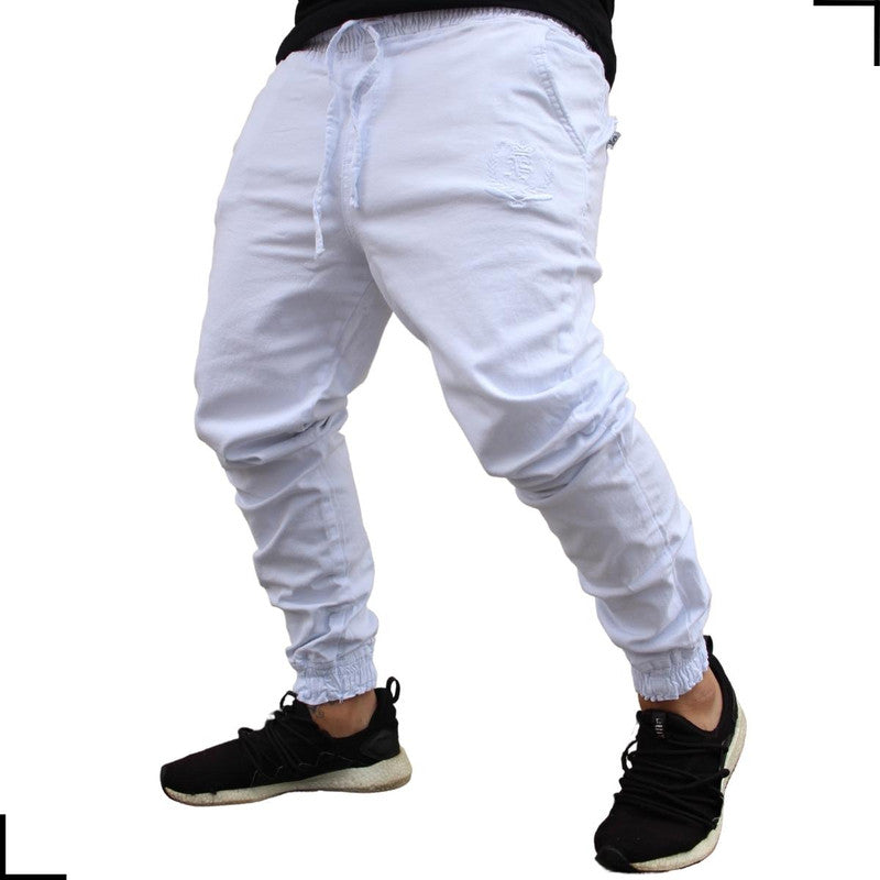 Calça Jogger Masculina BRANCA BIG LOGO BRANCA