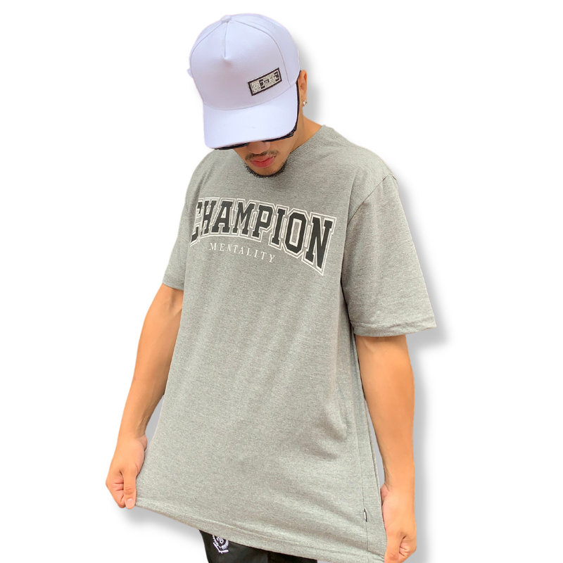 Camiseta Art Stillo Champion Mentality Cinza