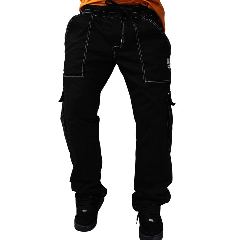 Calça Tradicional Reta Cargo PRETA Street Crew PLUS SIZE