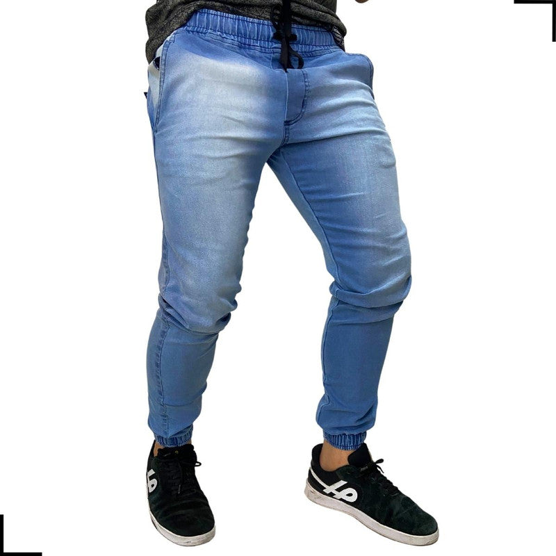 Calça Masculina AZUL CLARO Jogger Jeans Sarja VISIONARY