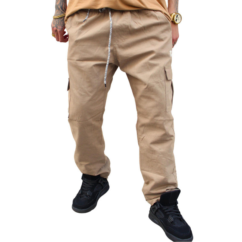 Calça Reta CARGO BEGE Masculina Sarja The LEBRON J.