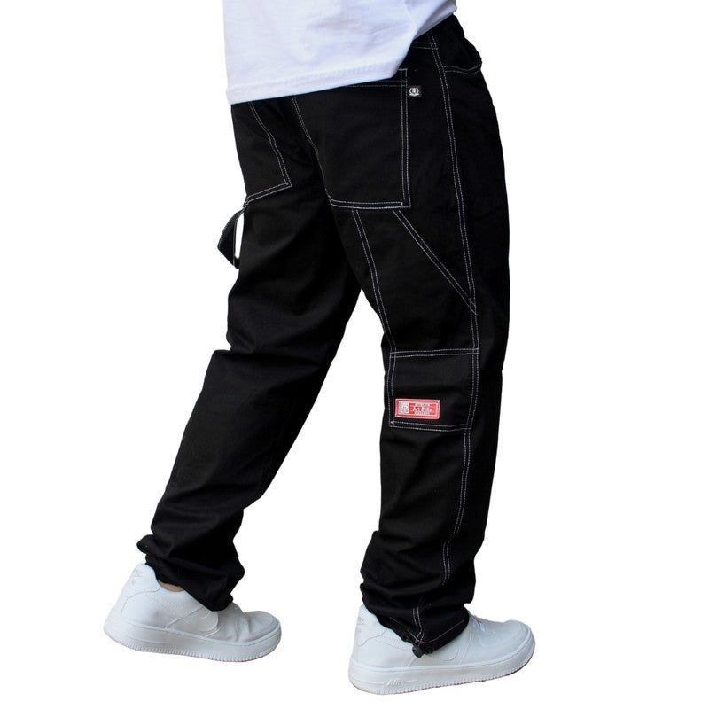 Calça Tradicional Reta Cargo PRETA Street Boss PLUS SIZE