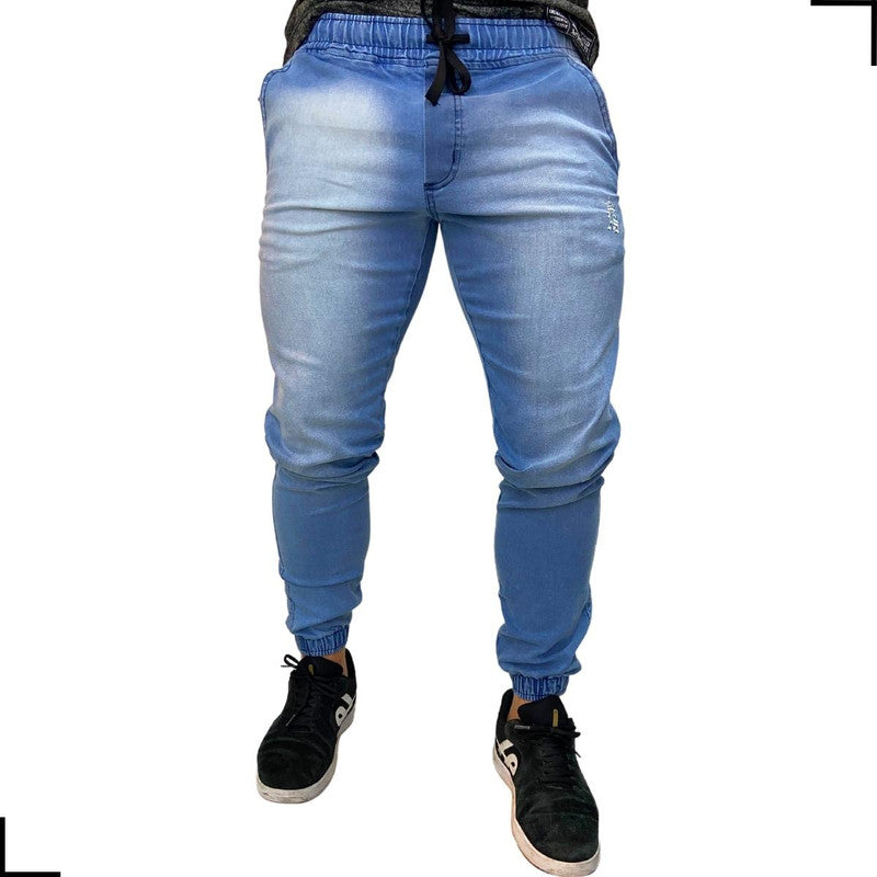 Calça Masculina AZUL CLARO Jogger Jeans Sarja VISIONARY