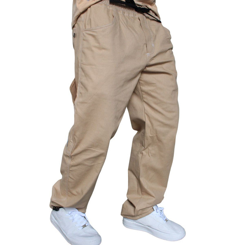 Calça Tradicional Reta Cargo BEGE Street Boss PLUS SIZE