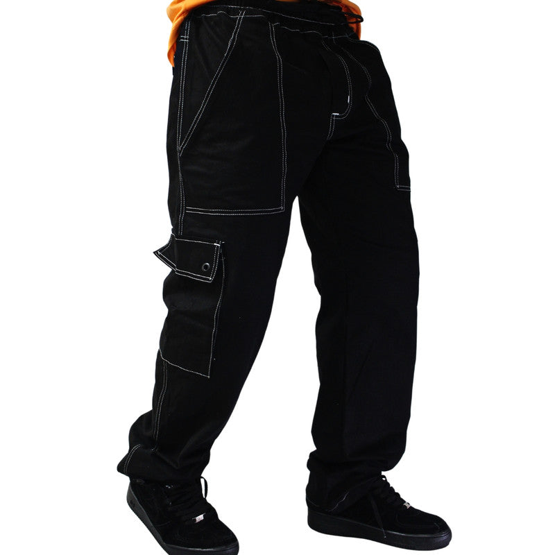 Calça Tradicional Reta Cargo PRETA Street Crew