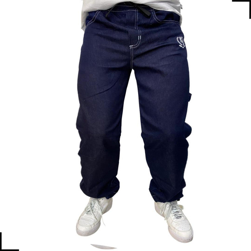 Calça Tradicional Reta Cargo JEANS Escuro Street Boss