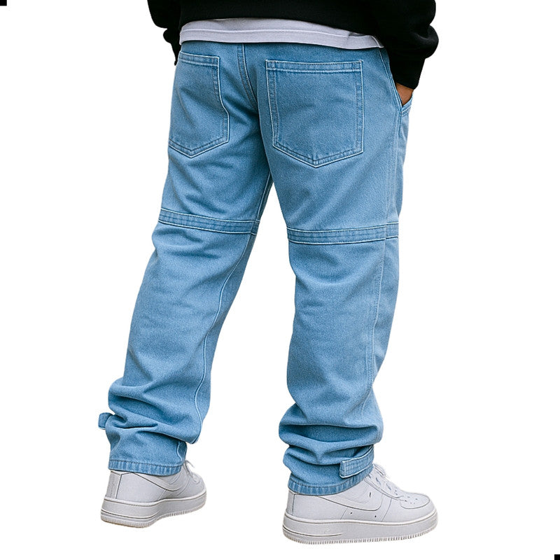 Calça Tradicional Reta Oversized JEANS CLARO Prince OF Football N10