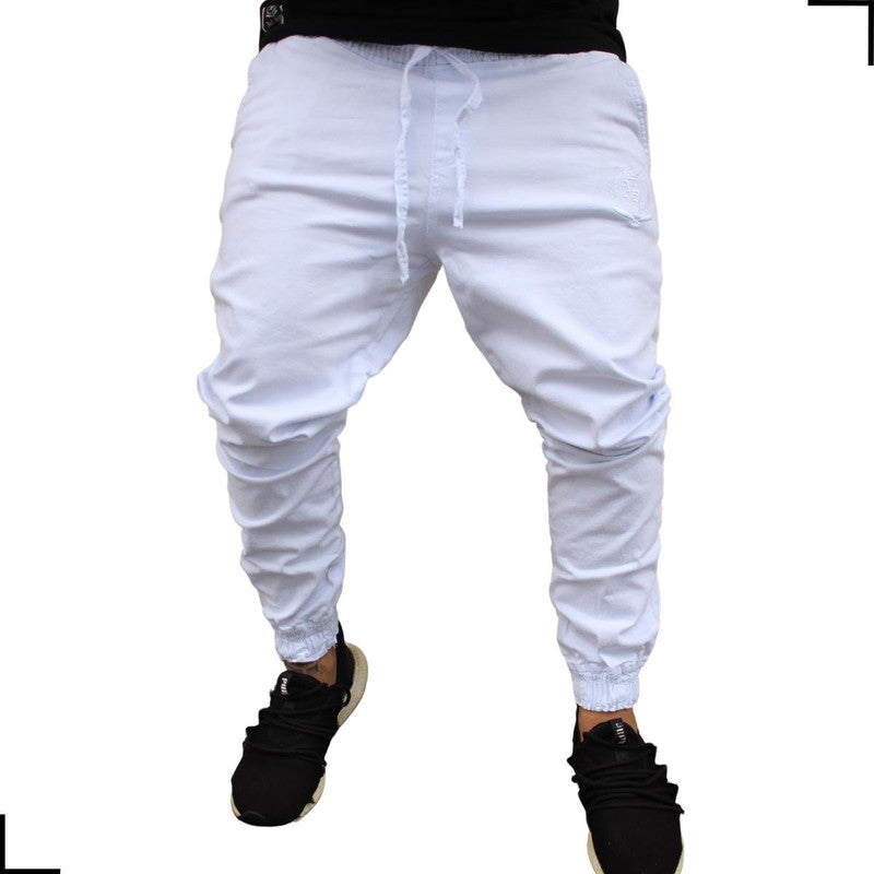Calça Jogger Masculina BRANCA BIG LOGO BRANCA PLUS SIZE