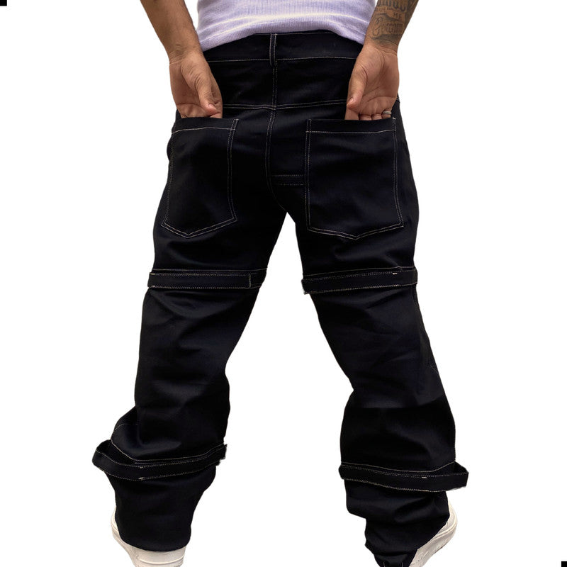Calça Tradicional Reta Oversized PRETA Prince OF Football N10