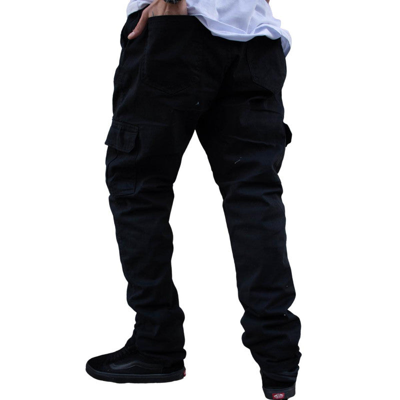 Calça Tradicional Reta Masculina PRETA UNSTOPPLABLE CARGO MODELO 2