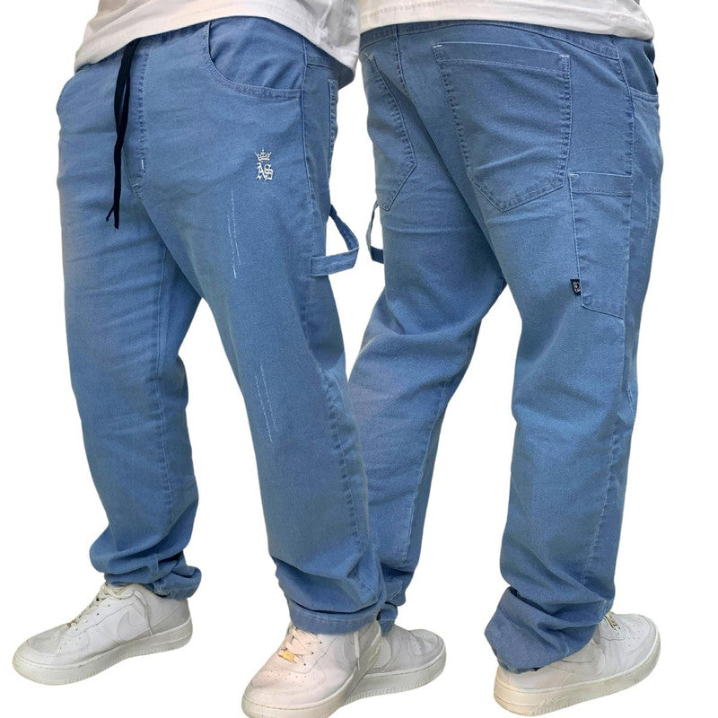Calça Tradicional Reta Masculina AZUL CLARO UNSTOPPLABLE