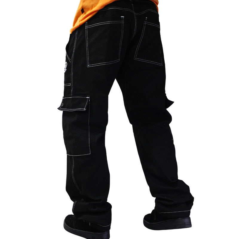 Calça Tradicional Reta Cargo PRETA Street Crew PLUS SIZE