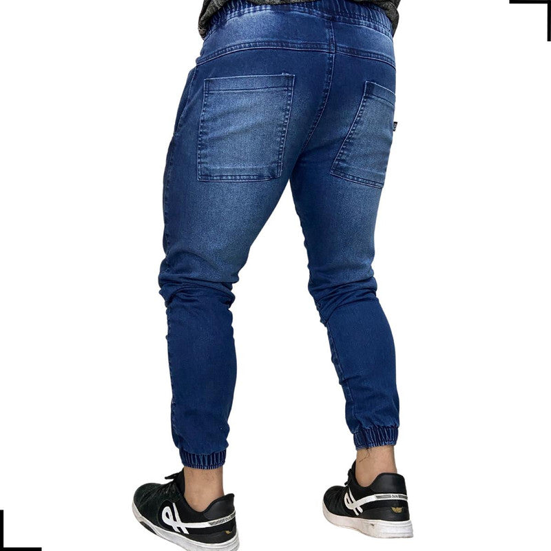 Calça Masculina AZUL ESCURO Jogger Jeans Sarja VISIONARY