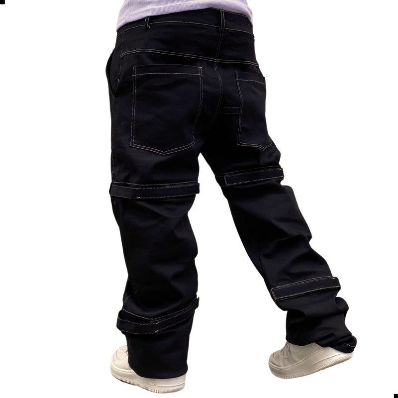 Calça Tradicional Reta Oversized PRETA Prince OF Football N10