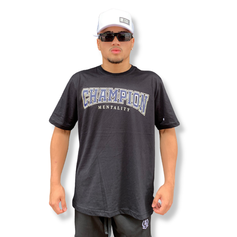 Camiseta Art Stillo Champion Mentality Preta