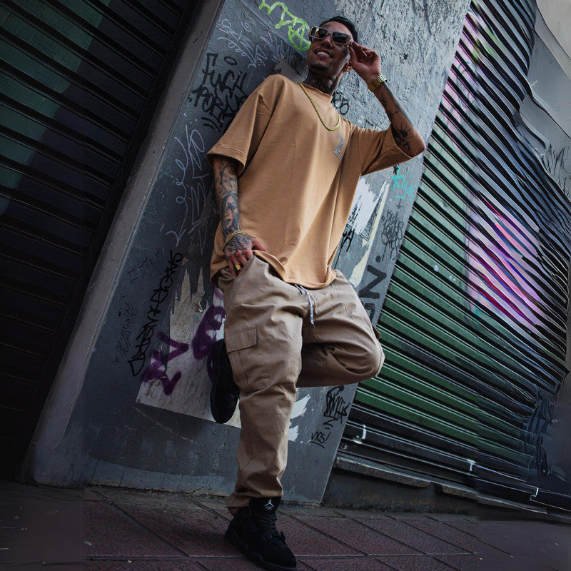 Calça Reta CARGO BEGE Masculina Sarja The LEBRON J.