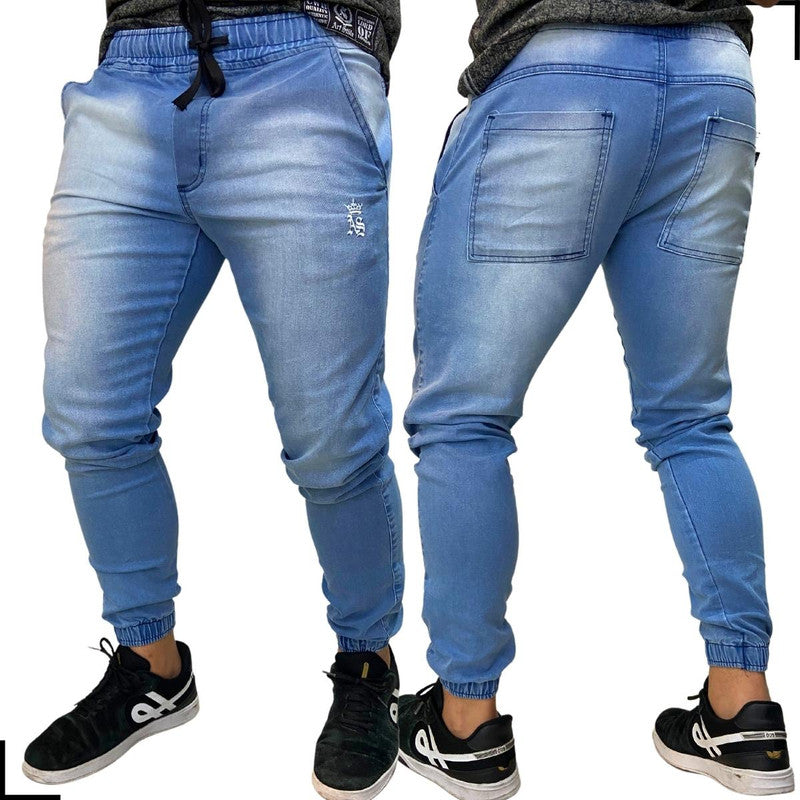 Calça Masculina AZUL CLARO Jogger Jeans Sarja VISIONARY