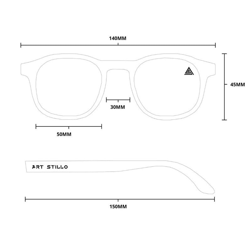 Óculos ART STILLO VINTROS Gangsta Street Style Hardcore Chicano Oversized