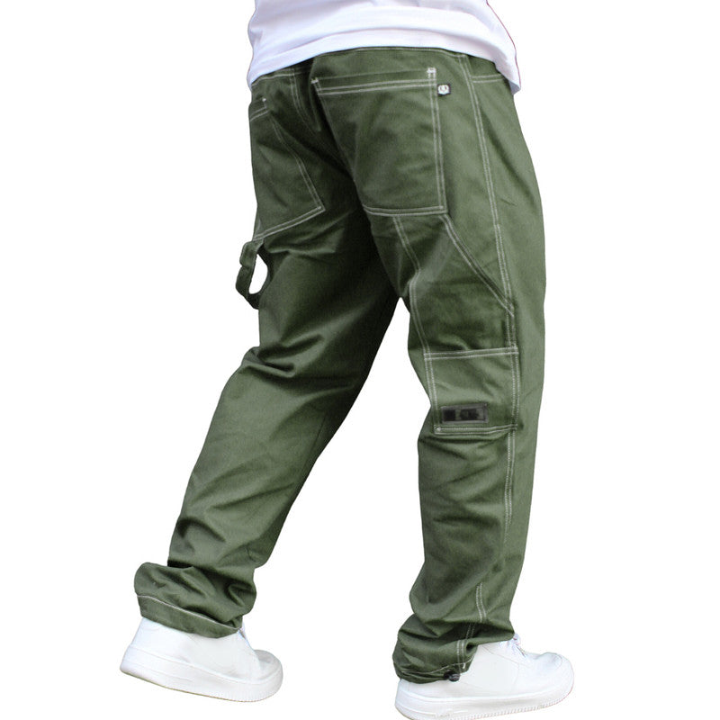 Calça Tradicional Reta Cargo VERDE Street Boss PLUS SIZE