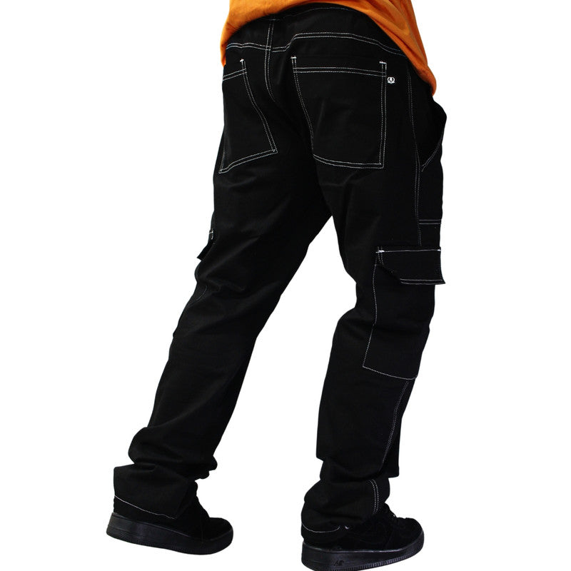 Calça Tradicional Reta Cargo PRETA Street Crew