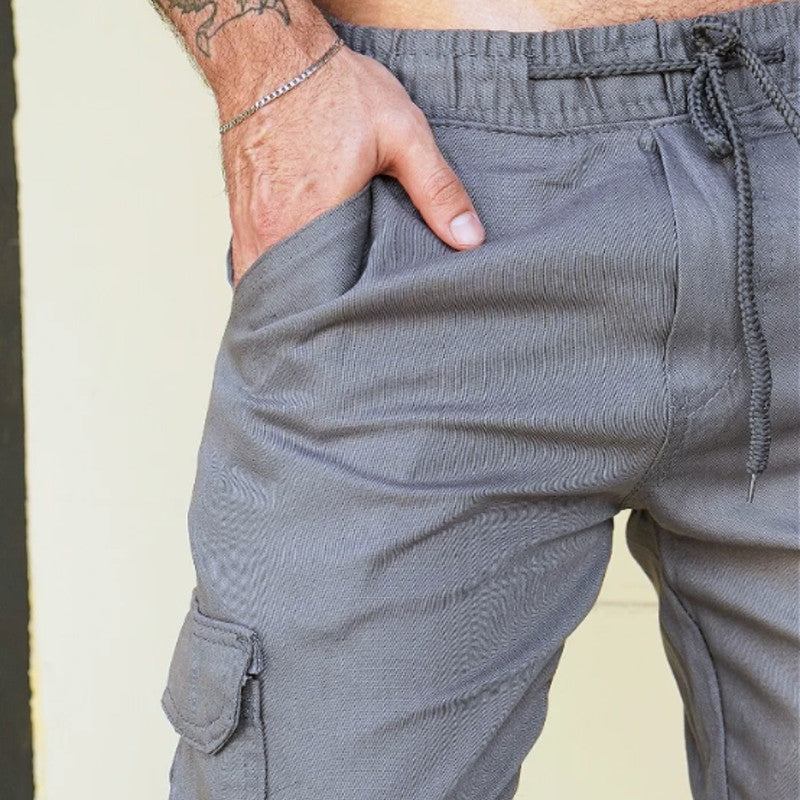 Calça Reta CINZA Masculina Sarja The LEBRON J.