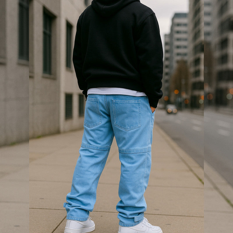 Calça Tradicional Reta Oversized JEANS CLARO Prince OF Football N10