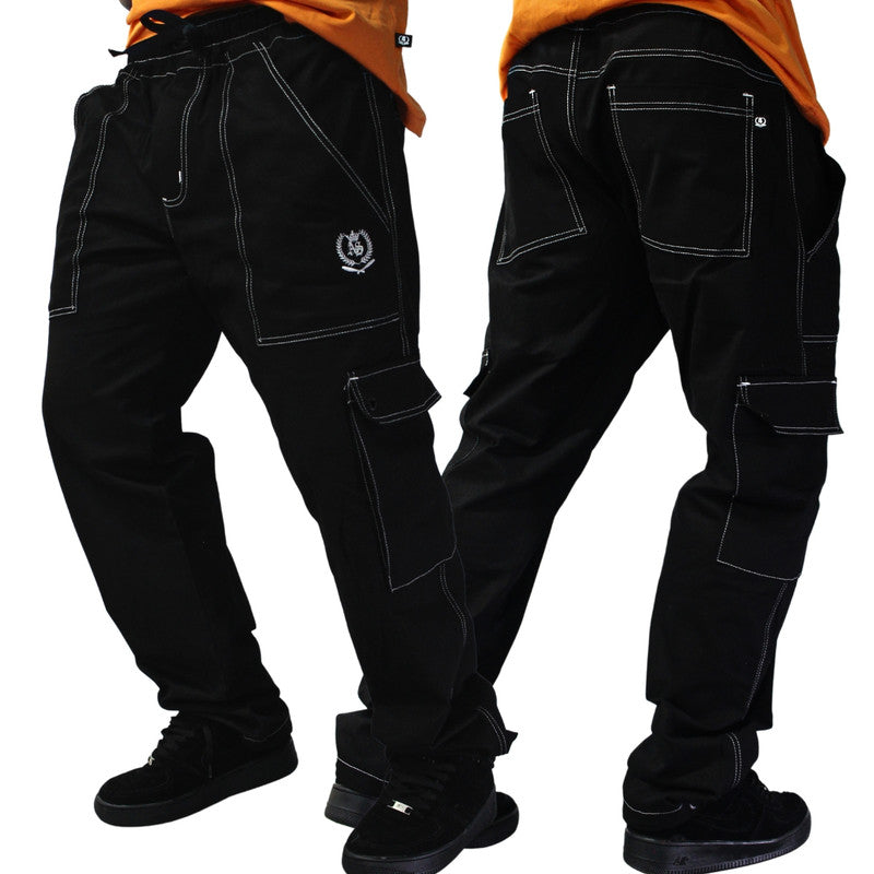 Calça Tradicional Reta Cargo PRETA Street Crew PLUS SIZE