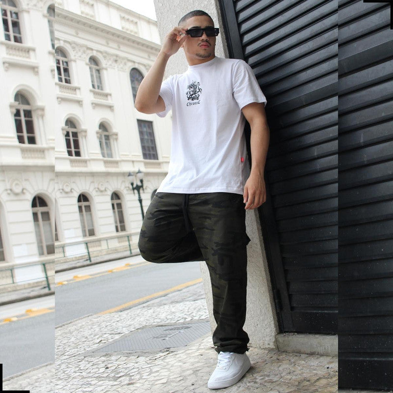 Calça Tradicional Reta Cargo CAMUFLADA Street Boss