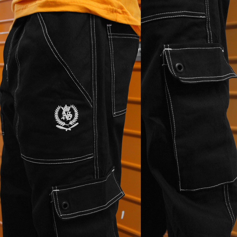 Calça Tradicional Reta Cargo PRETA Street Crew