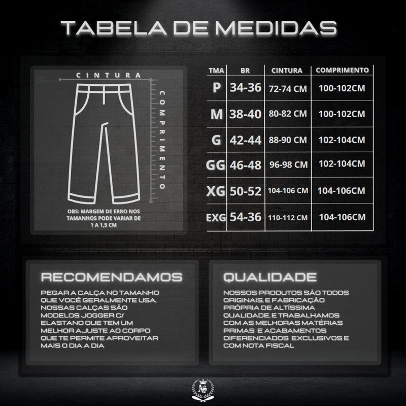 Calça Reta CARGO BEGE Masculina Sarja The LEBRON J.
