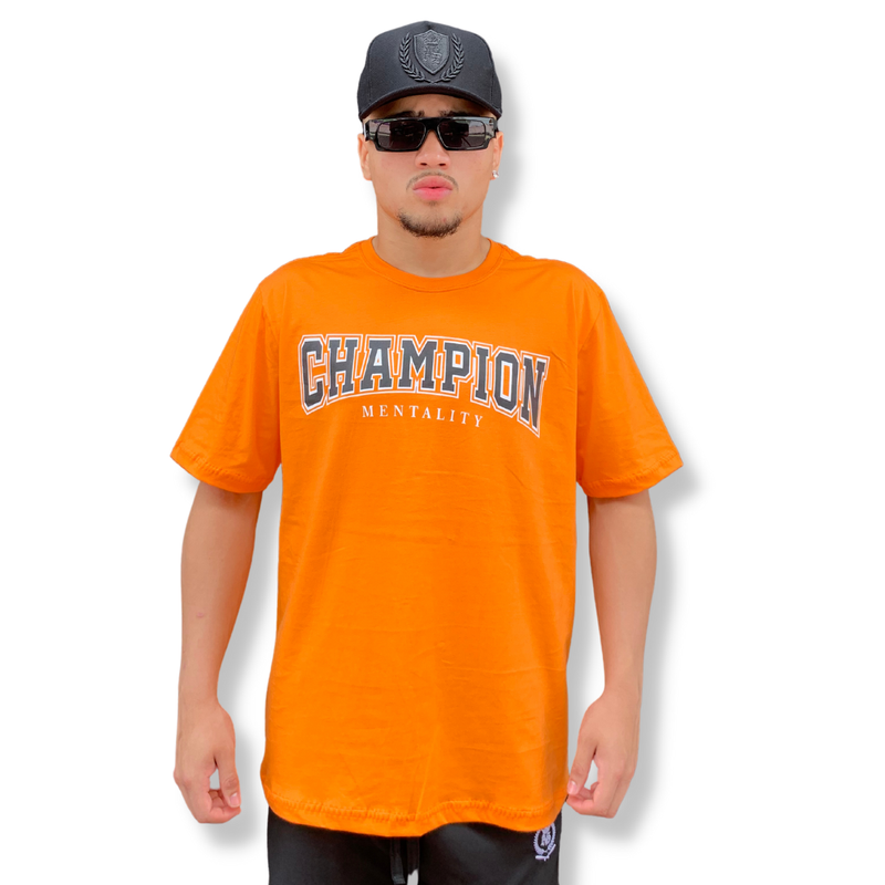 Camiseta Art Stillo Champion Mentality Laranja