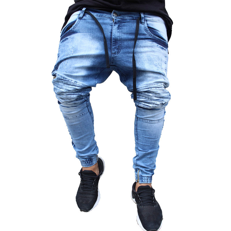 Calça Jogger Masculina JEANS AZUL (RIBANA) PLUS SIZE