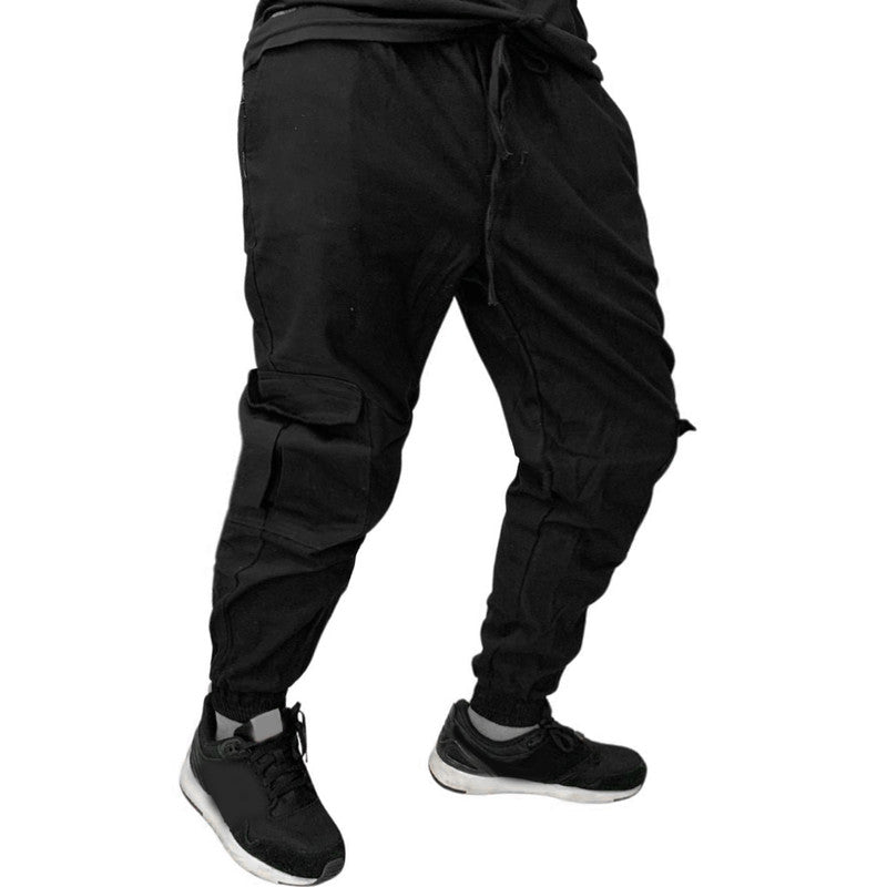 Calça Jogger CARGO PRETA Masculina Sarja The  STEPHEN C.