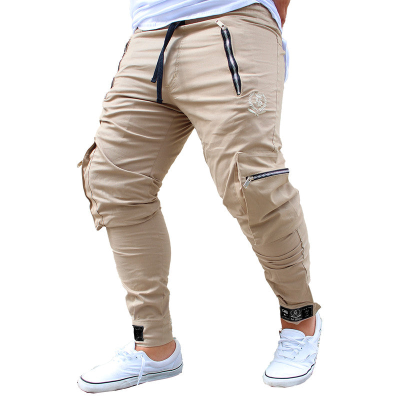 Calça Jogger Masculina BEGE Cargo Streetwear PLUS SIZE