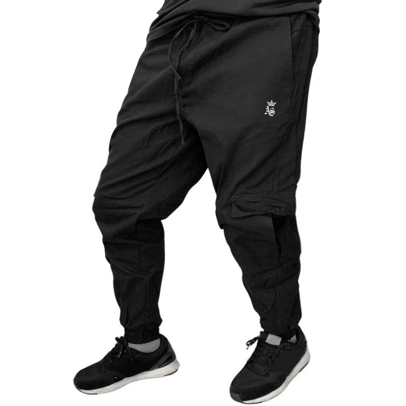 Calça Jogger CARGO PRETA Masculina Sarja The  STEPHEN C.