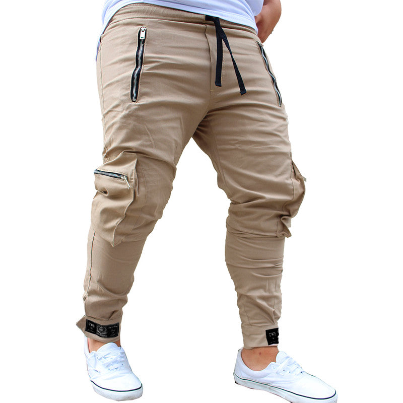 Calça Jogger Masculina BEGE Cargo Streetwear PLUS SIZE
