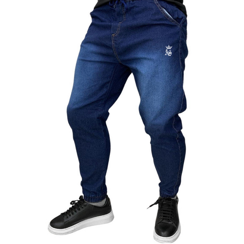 Calça Jogger JEANS ESCURO Masculina Sarja The KOBE B.