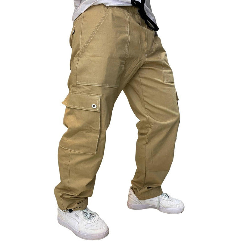 Calça Tradicional Reta Cargo BEGE Street Crew