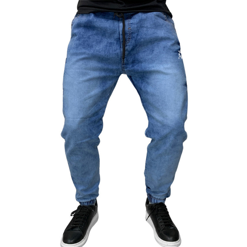 Calça Jogger BLEACHED JEANS Masculina Sarja The KOBE B.