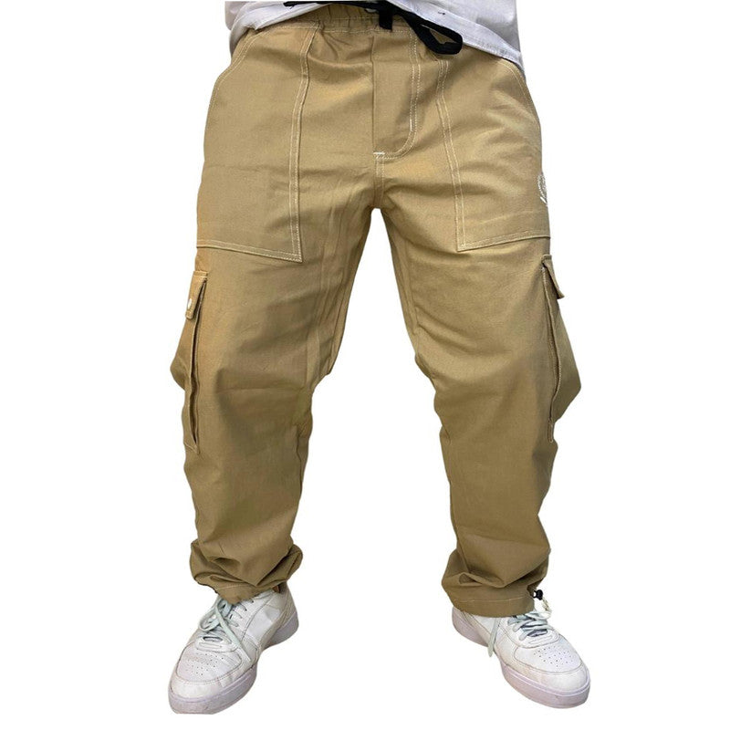 Calça Tradicional Reta Cargo BEGE Street Crew